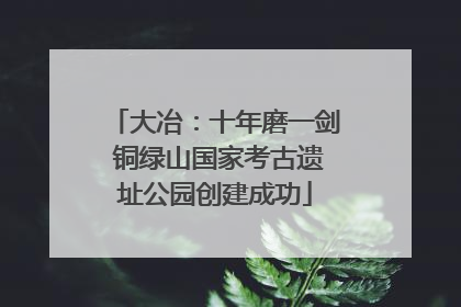 大冶：十年磨一剑 铜绿山国家考古遗址公园创建成功