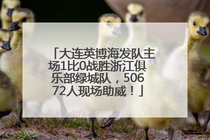 大连英博海发队主场1比0战胜浙江俱乐部绿城队，50672人现场助威！