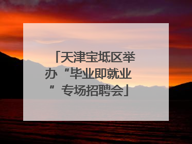 天津宝坻区举办“毕业即就业”专场招聘会