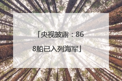 央视披露：868船已入列海军