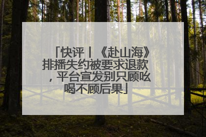 快评丨《赴山海》排播失约被要求退款，平台宣发别只顾吆喝不顾后果