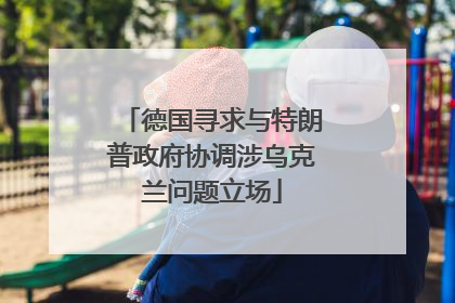 德国寻求与特朗普政府协调涉乌克兰问题立场