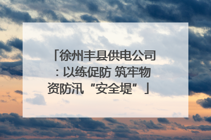 徐州丰县供电公司：以练促防 筑牢物资防汛“安全堤”