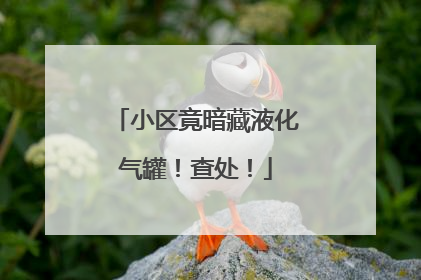 小区竟暗藏液化气罐！查处！
