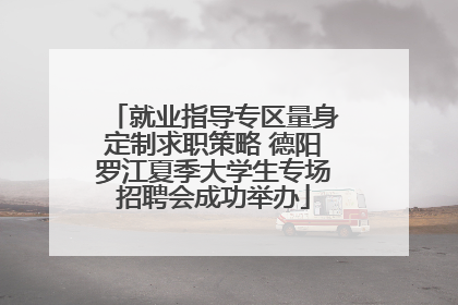 就业指导专区量身定制求职策略 德阳罗江夏季大学生专场招聘会成功举办