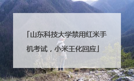 山东科技大学禁用红米手机考试，小米王化回应