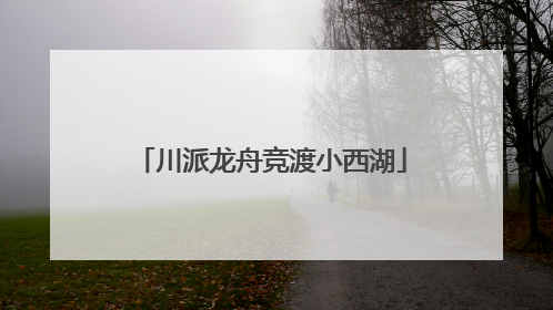 川派龙舟竞渡小西湖