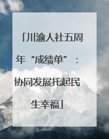 川渝人社五周年“成绩单”：协同发展托起民生幸福
