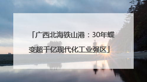 广西北海铁山港：30年蝶变超千亿现代化工业强区