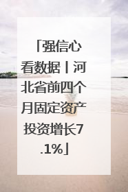 强信心 看数据丨河北省前四个月固定资产投资增长7.1%