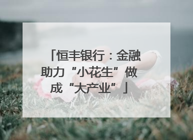 恒丰银行：金融助力“小花生”做成“大产业”