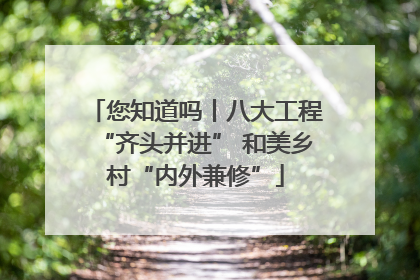 您知道吗丨八大工程“齐头并进” 和美乡村“内外兼修”