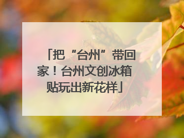 把“台州”带回家！台州文创冰箱贴玩出新花样