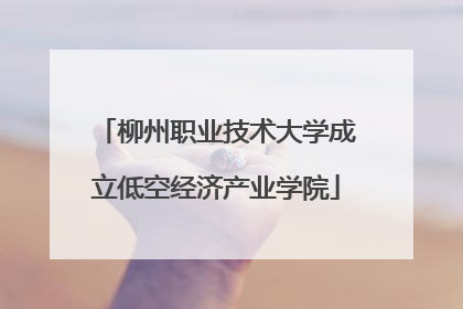 柳州职业技术大学成立低空经济产业学院