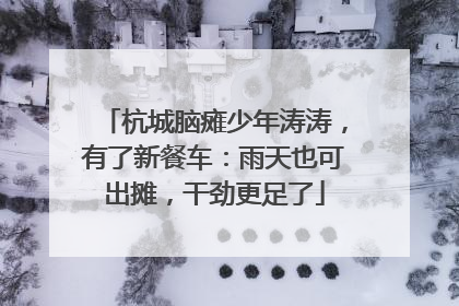 杭城脑瘫少年涛涛，有了新餐车：雨天也可出摊，干劲更足了
