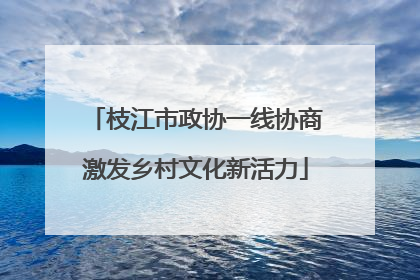 枝江市政协一线协商激发乡村文化新活力
