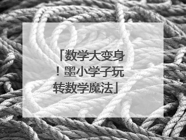 数学大变身！墨小学子玩转数学魔法