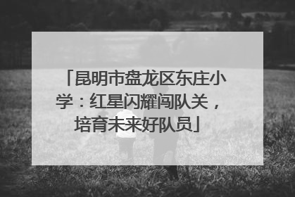 昆明市盘龙区东庄小学：红星闪耀闯队关，培育未来好队员