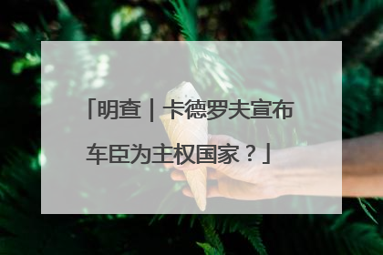 明查｜卡德罗夫宣布车臣为主权国家？