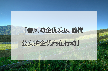春风助企优发展 鹤岗公安护企优商在行动