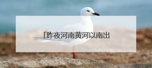 昨夜河南黄河以南出现小到中阵雨、雷阵雨 南部局部大到暴雨