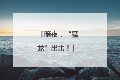 暗夜，“猛龙”出击！