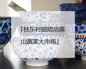 桂东村厨撬动高山蔬菜大市场