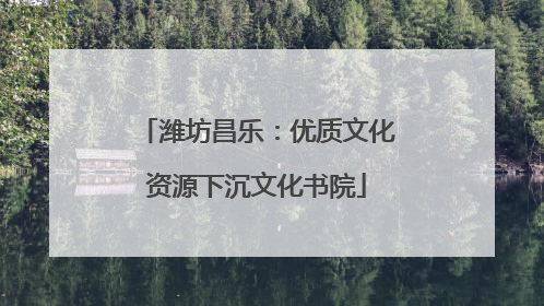 潍坊昌乐：优质文化资源下沉文化书院