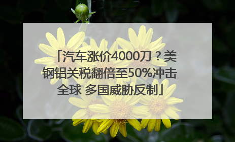 汽车涨价4000刀？美钢铝关税翻倍至50%冲击全球 多国威胁反制