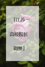 江苏一高校院长调整