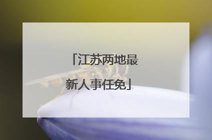 江苏两地最新人事任免