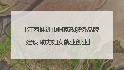 江西推进巾帼家政服务品牌建设 助力妇女就业创业