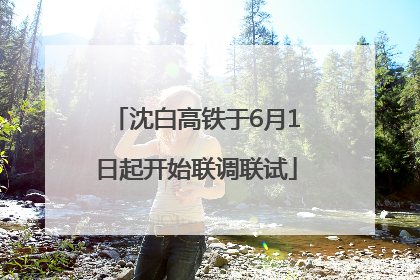 沈白高铁于6月1日起开始联调联试