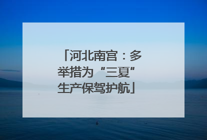 河北南宫：多举措为“三夏”生产保驾护航
