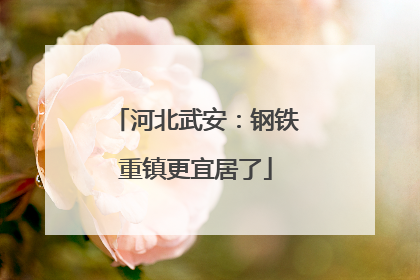 河北武安：钢铁重镇更宜居了