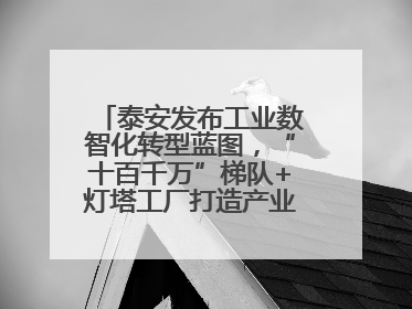 泰安发布工业数智化转型蓝图，“十百千万”梯队+灯塔工厂打造产业新标杆