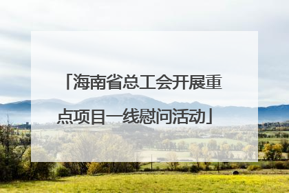 海南省总工会开展重点项目一线慰问活动