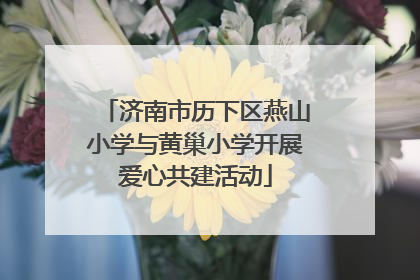 济南市历下区燕山小学与黄巢小学开展爱心共建活动