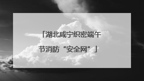 湖北咸宁织密端午节消防“安全网”