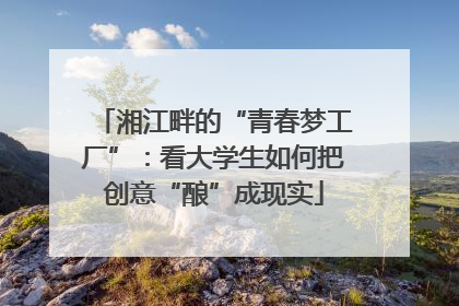 湘江畔的“青春梦工厂”：看大学生如何把创意“酿”成现实