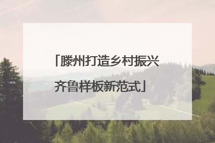 滕州打造乡村振兴齐鲁样板新范式