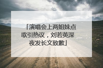 演唱会上两姐妹点歌引热议，刘若英深夜发长文致歉
