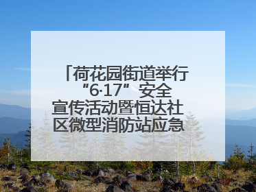 荷花园街道举行“6·17”安全宣传活动暨恒达社区微型消防站应急小分队启动式