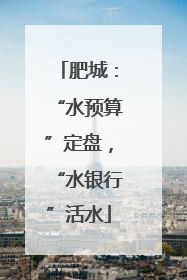 肥城：“水预算”定盘，“水银行”活水