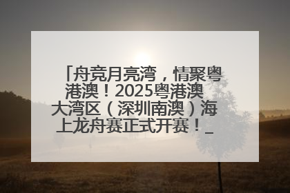 舟竞月亮湾，情聚粤港澳！2025粤港澳大湾区（深圳南澳）海上龙舟赛正式开赛！_深圳新闻网