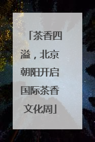 茶香四溢，北京朝阳开启国际茶香文化周