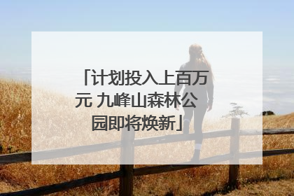 计划投入上百万元 九峰山森林公园即将焕新