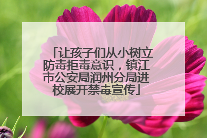 让孩子们从小树立防毒拒毒意识，镇江市公安局润州分局进校展开禁毒宣传