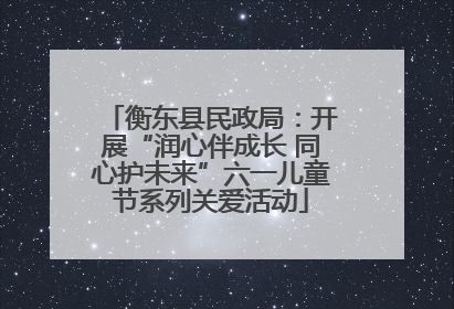衡东县民政局：开展“润心伴成长 同心护未来”六一儿童节系列关爱活动