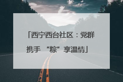 西宁西台社区：党群携手 “粽”享温情